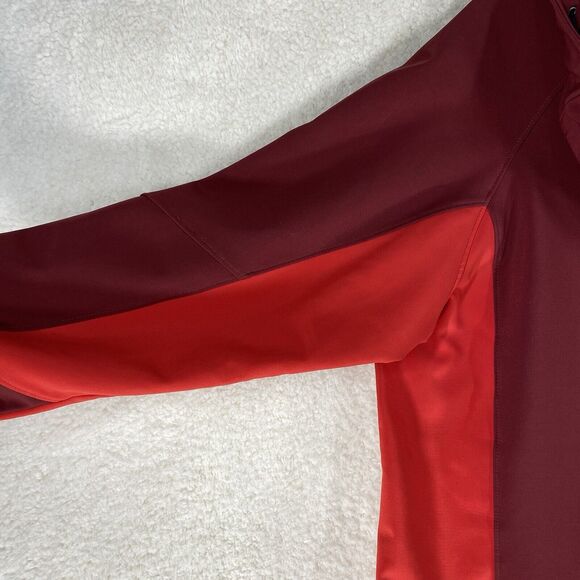 Solaris Jacket Mens Sz Med Red Full Zip Soft Polyester Zip Pockets Hooded Soft - Picture 5 of 12